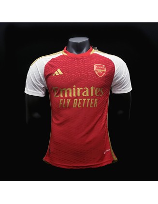 23/24 Arsenal Red Gold Shield Jersey Player Version 