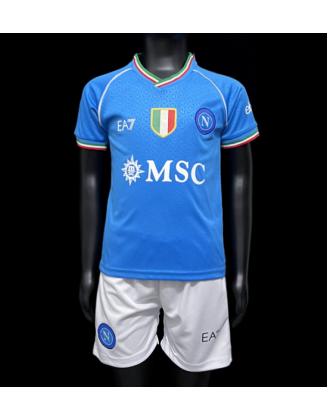 23/24 Napoli Home Football Shirt For Kids